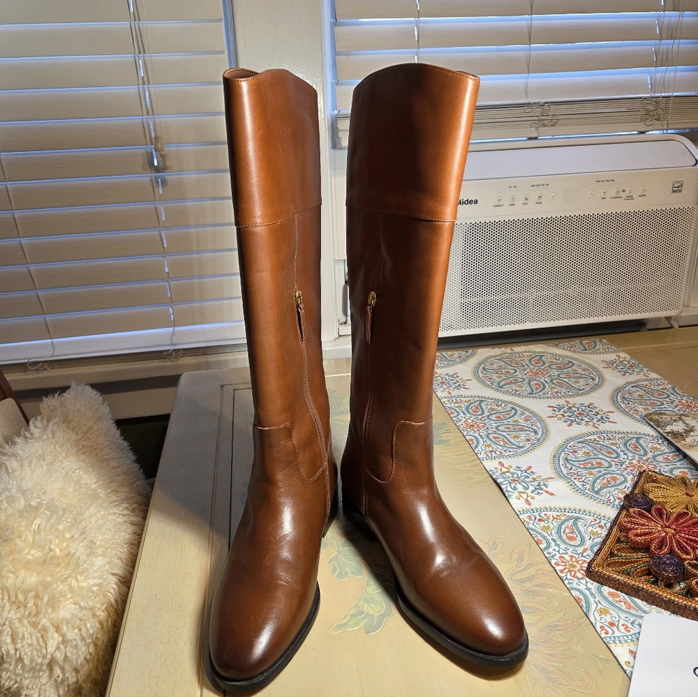 J. Crew Tan Leather Ankle Boots